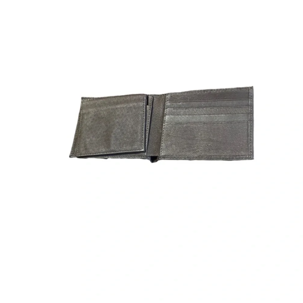 Leather Bifold Embroidered Standing Buffalo‎ Wallet NWT